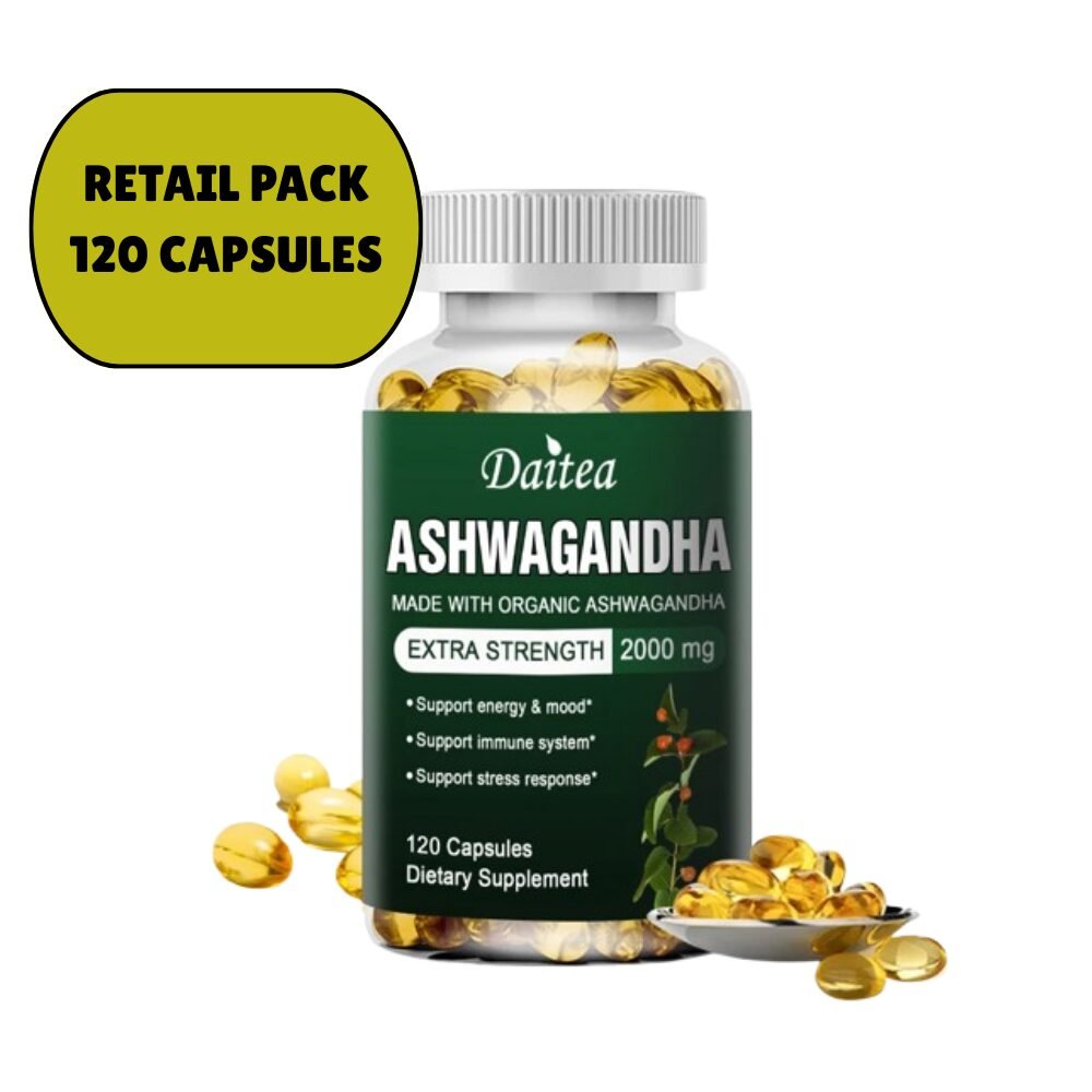5.jpg HoneyB2B | Organic Ashwagandha Extract Capsules 2000mg – Daily Balance, Mood & Wellness Support (120 Capsules) - Image 1