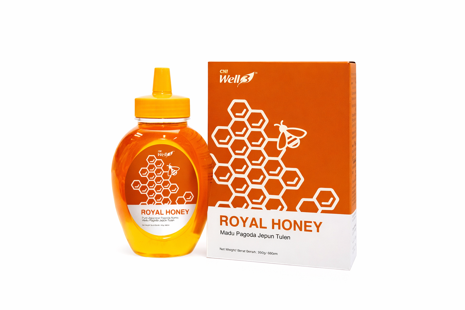 Royal Honey product display CNI Well3™ Royal Honey (680ml) - 100% Pure Japanese Pagoda Flower Honey - Image 1