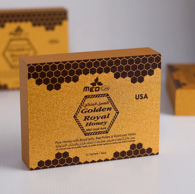 medcaregolden.png MED CARE Golden Royal Honey – Export Carton - Image 1